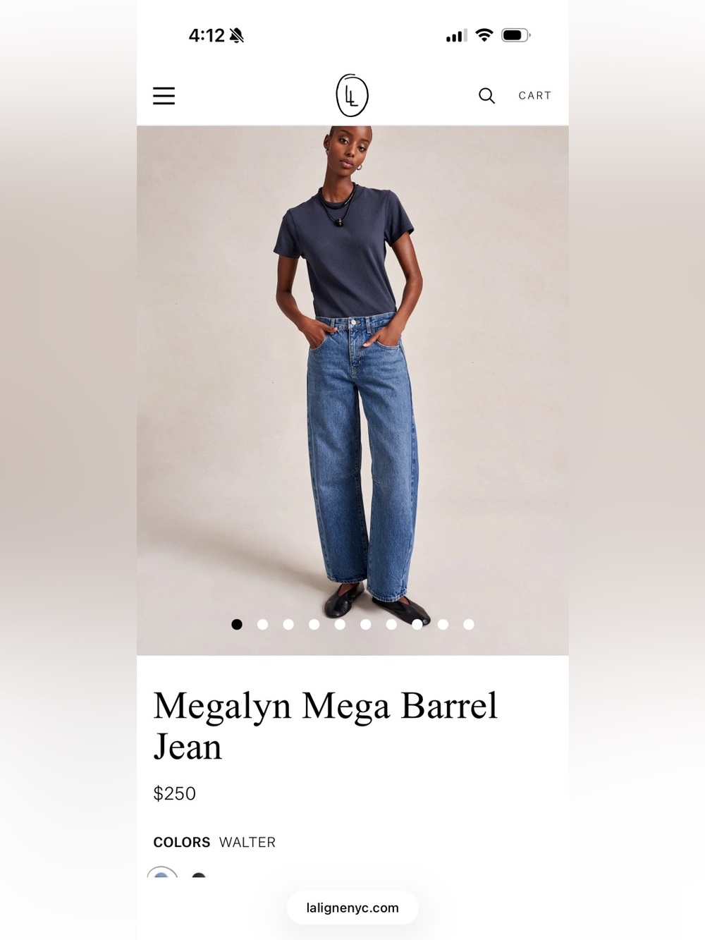 La Ligne Medium Blue Straight-Leg High-Rise Jeans